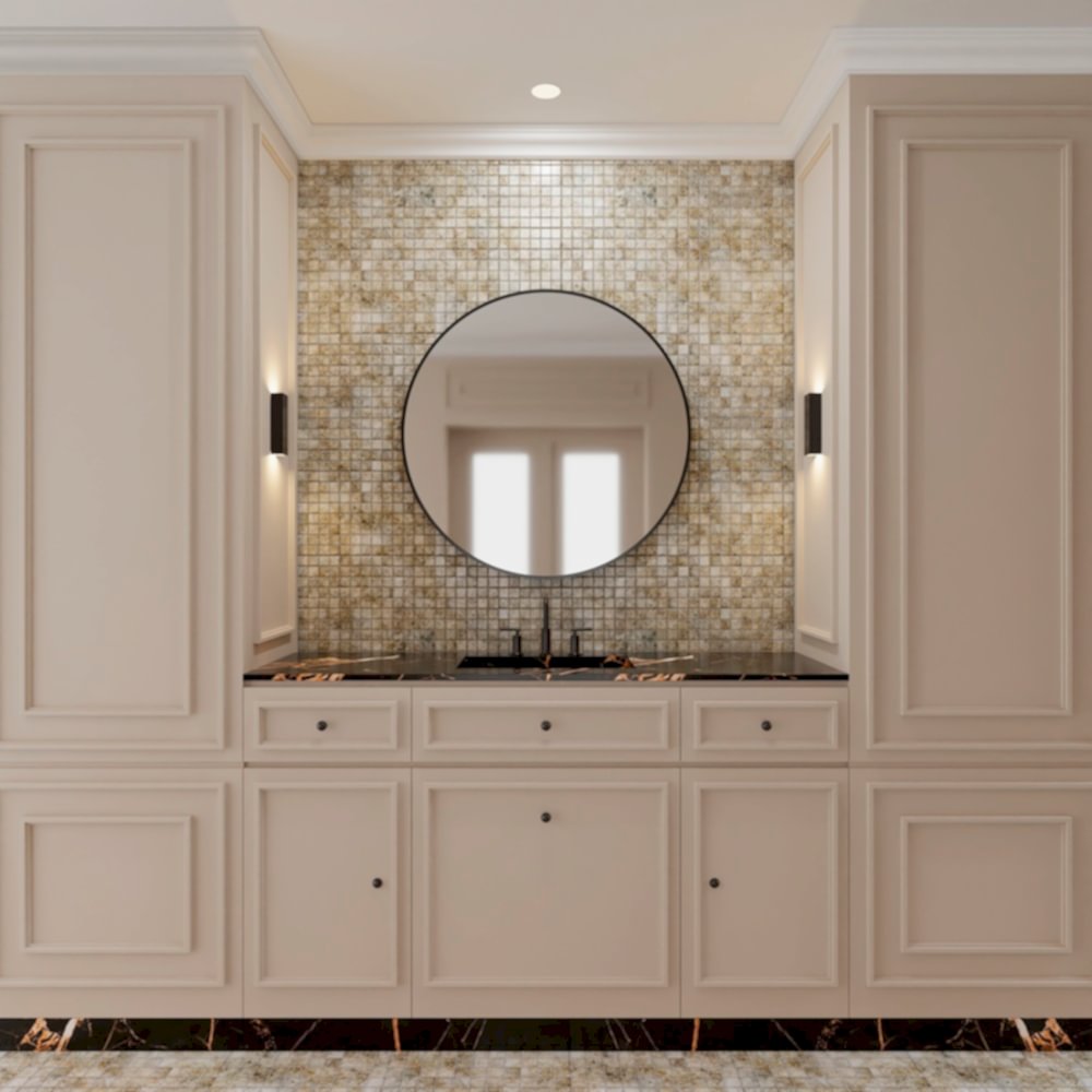 akrilik kapaklı banyo dolabı