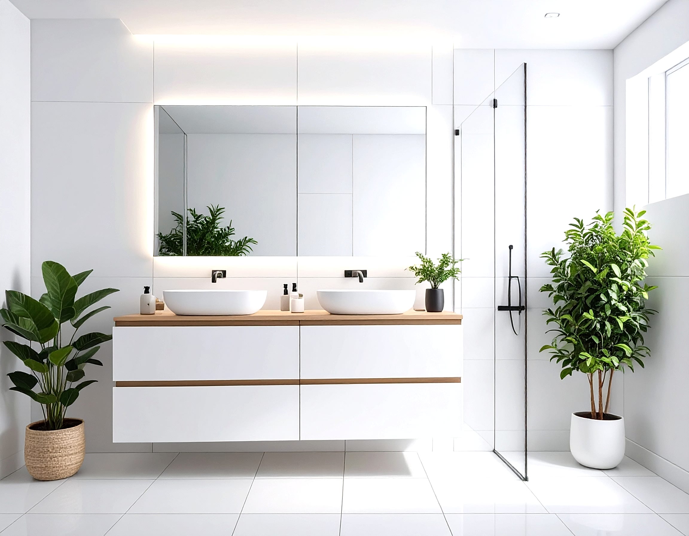 Akrilik Kapak Banyo Dolabı Dekorasyonu